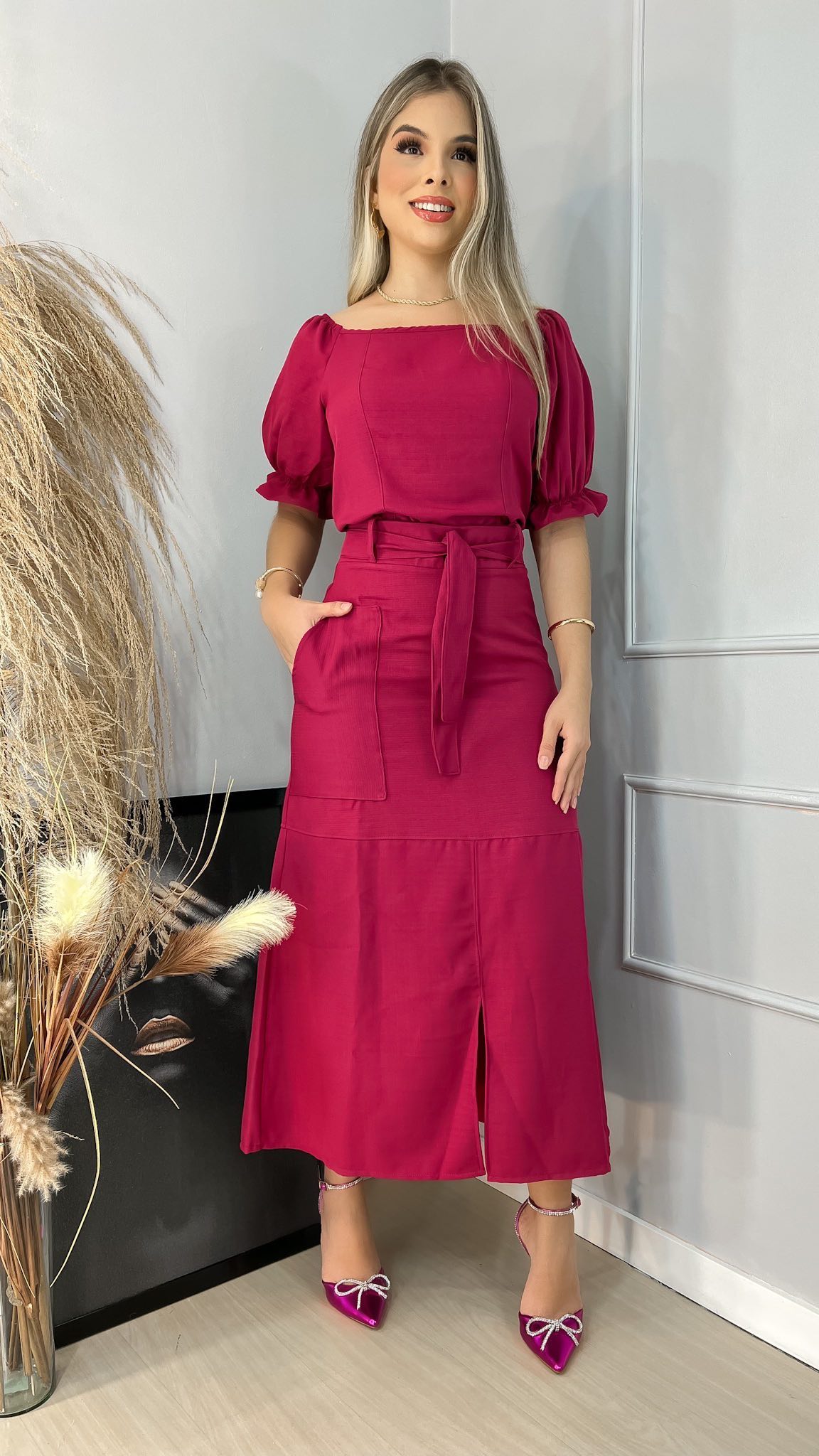 Vestido Celina Magenta