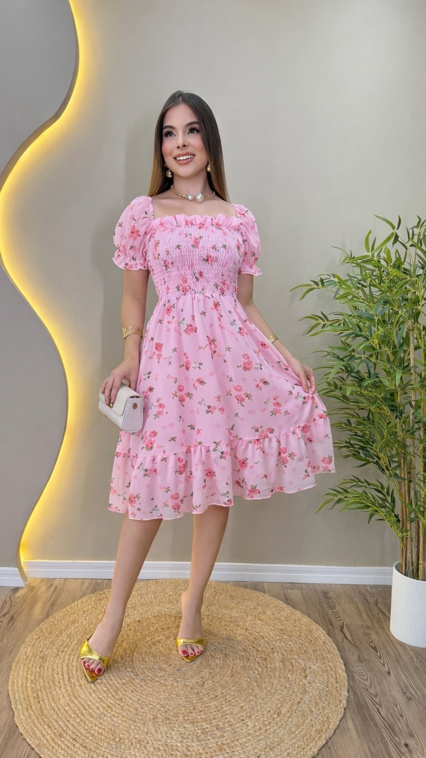 Vestido Isadora Floral Delicata